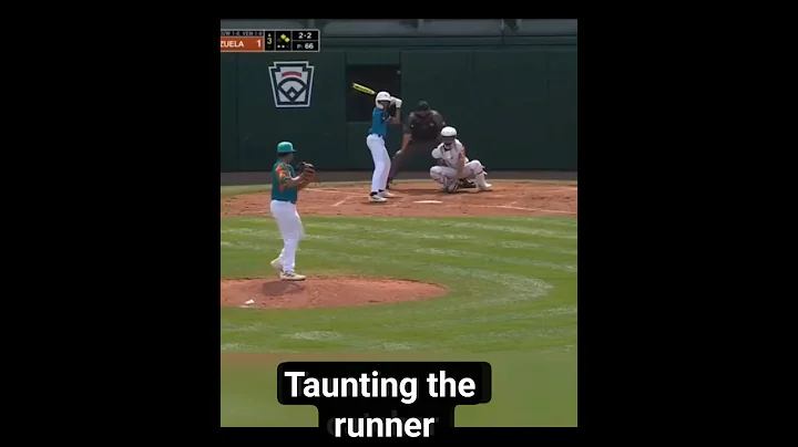 LLWS Taunting the runner #baseball #youthbaseball #littleleague #collision #catcher #umpire