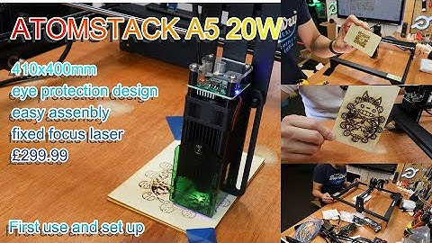 ATOMSTACK Laser A5 20W Laser Engraving Cutting Machine 1st use review by Benson Chik