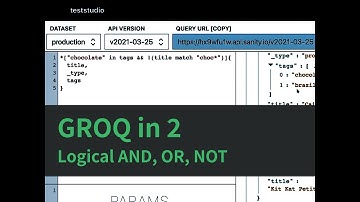 GROQ in 2 - Logical AND, OR, NOT