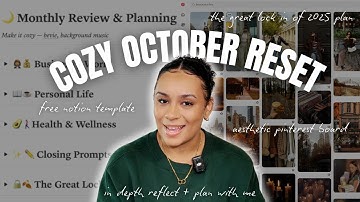 October Monthly Reset | A Cozy Fall Reset With Planning + Reflecting