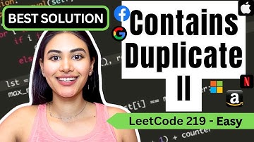 Contains Duplicate II - LeetCode 219 - Python #leetcode
