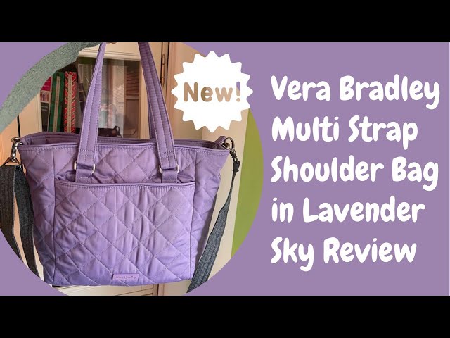 Quilted Lavender Dual Strap Crossbody Bag