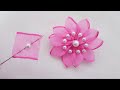 Amazing Ribbon Flower Work - Super Easy Flower Making Ideas - Hand Embroidery Tricks - Sewing Hack