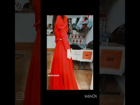 красное красивое платье полу клёш#вечерние#moda#ателье#don#qırmizi#