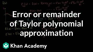 Taylor polynomial remainder (part 1) | Series | AP Calculus BC | Khan Academy