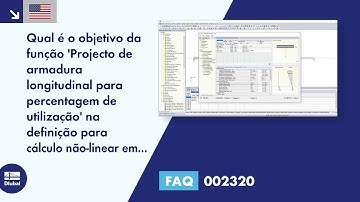 [EN] [PT] FAQ 002320 | Qual é o objetivo da função "Dimensionamento da armadura longitudinal para...