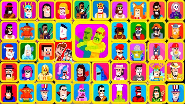 Bowmasters - All Characters VS Zombies & Boss - Gameplay Walkthrough