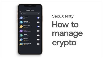 SecuX Nifty - How to Manage Crypto