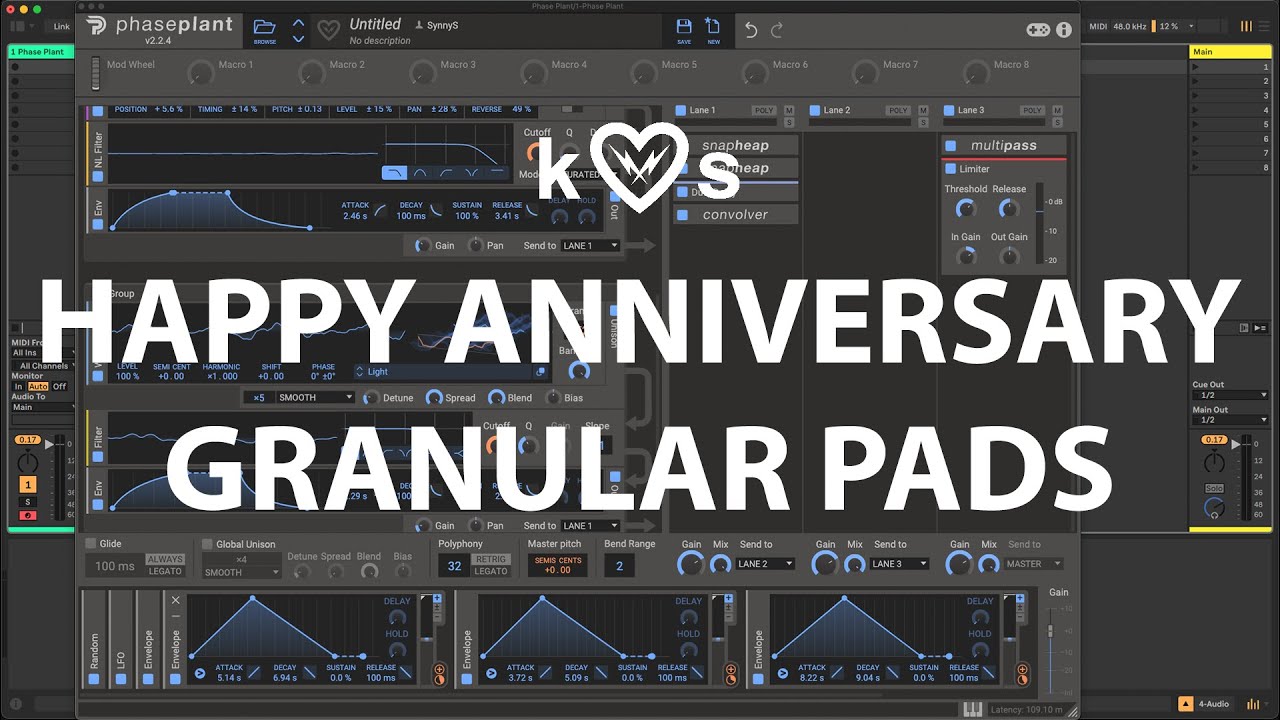 Happy anniversary granular pads in phaseplant 