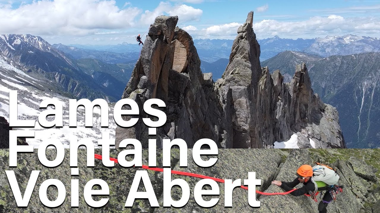 Lames Fontaine Voie Abert Aiguille de Blaitière Aiguilles de Chamonix Mont-Blanc alpinisme escalade