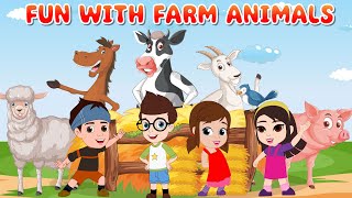 Learn Animal Names for Kids Fun Play at Farm - Educational Videos