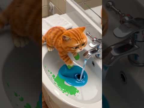 Ginger Cat Green Vomit Chaos