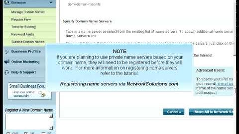 NetworkSolutions.com Changing name servers by Host4Go Tutorials