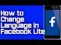 How To Change Language In Facebook Lite