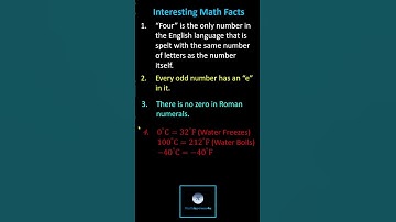 Interesting Math Facts: Four, One, Zero, and Temperatures
