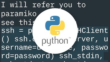 Perform commands over ssh with Python