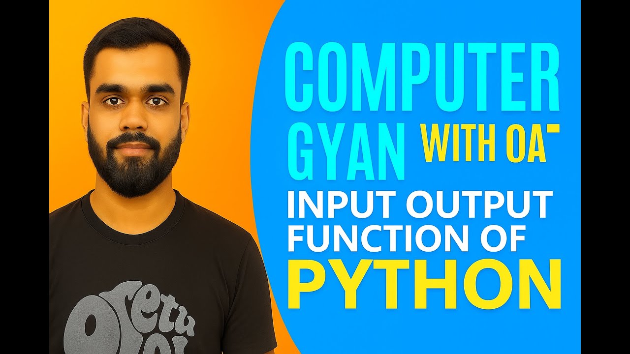 INPUT OUTPUT FUNCTIONS IN PYTHON - YouTube