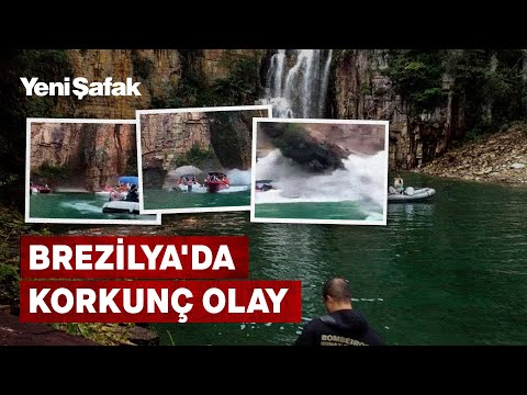 Brezilya'da turistlerin üzerine dev kaya parçası düştü