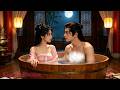 While she was taking a bath, a man barged in—the guy even got into the tub and tried to kiss her!
