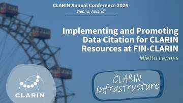 Implementing and Promoting Data Citation for CLARIN Resources at FIN-CLARIN – CLARIN 2025