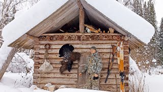 ОХОТА НА ГЛУХАРЯ С ДРОБОВЫМ РУЖЬЁМ / ЗАБИРАЮ ПЕЧКУ ИЗ ИЗБУШКИ НА РЕМОНТ / ОДИН ДЕНЬ В ТАЙГЕ ЗИМОЙ.