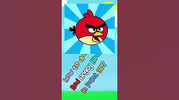 #Short | How to draw Red "Angry Birds"  in Microsoft Paint 3D | Digital Art for Kids