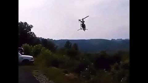 Gyrocopter take off.