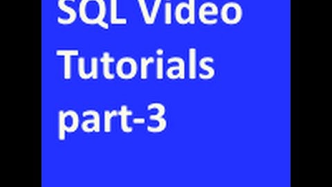 Component of SQL part 1/2 sql tutorial part-3