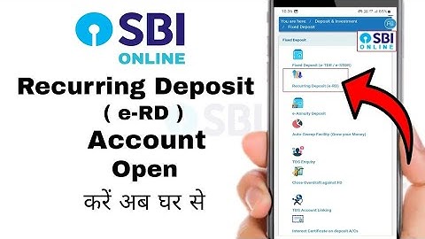 How to Open RD Account in SBI Online 2023 | SBI me e RD Account Kaise Khole | e RD Account SBI