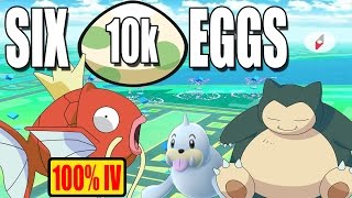 Pokemon Go: Six 10k Eggs & Evolving Perfect IV Magikarp!
