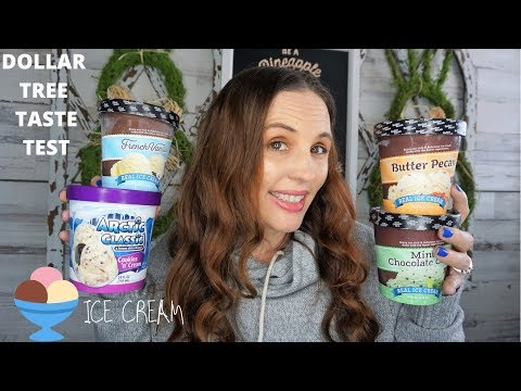 DOLLAR TREE ICE CREAM TASTE TEST| DOLLAR TREE VS NAME BRAND BLINDFOLD