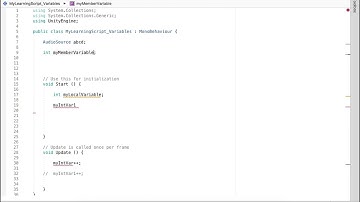 Variables : C# with Unity
