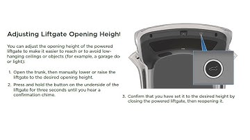 Tesla Model Y - Adjusting Liftgate Opening Height of Trunk - Screenshot from Owner