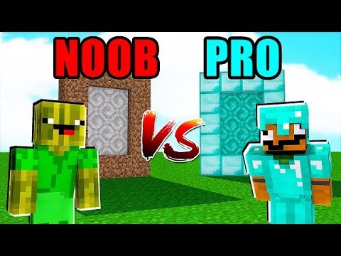 NOOB vs. PRO PORTAL in MINECRAFT?!