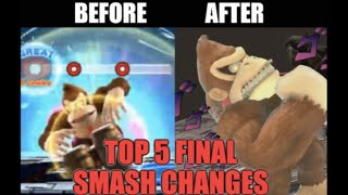 Top 5 final smash changes/ improvements in smash ultimate (from smash 4)