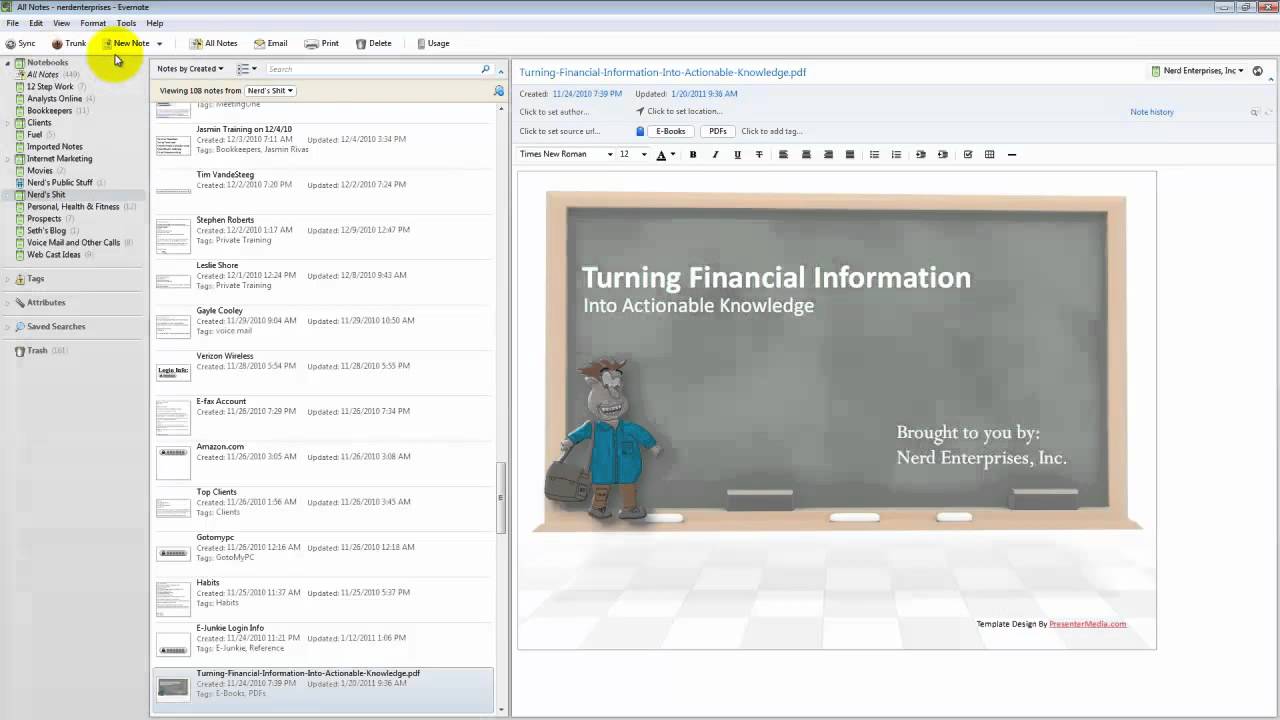 Software Training Services With Nerd Enterprises, Inc.