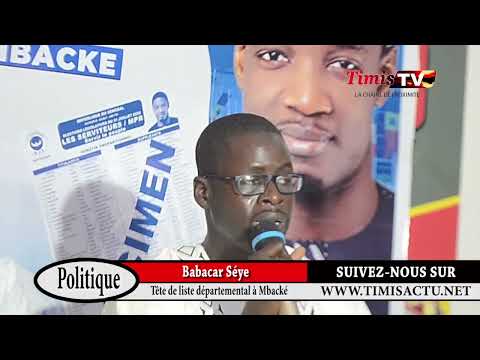 Touba : Point de presse Babacar Séye tête de liste départementale MPR les  serviteurs