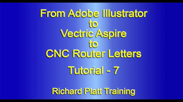 Tutorial 7 - From Adobe Illustrator to Vetric Aspire to CNC Router Letters