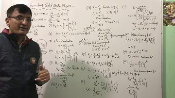 Most important formulas of solid state physics