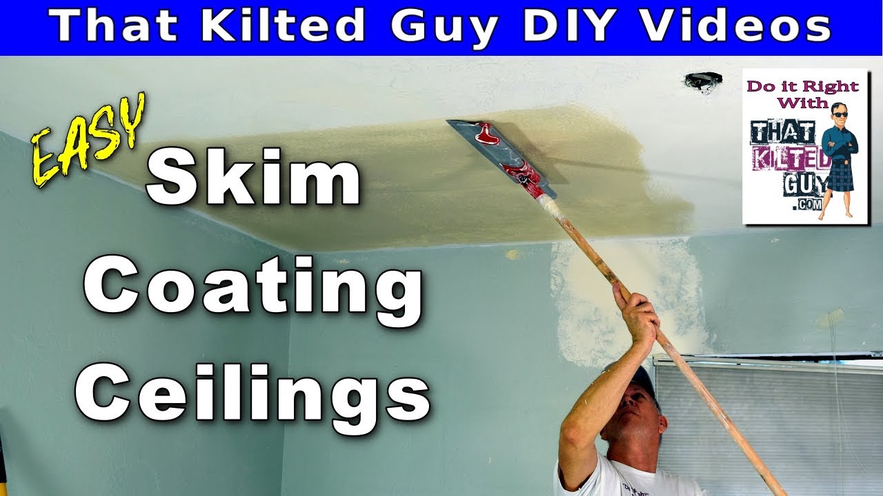How to Skim Coat a Ceiling with a Paint Roller, the FAST and EASY