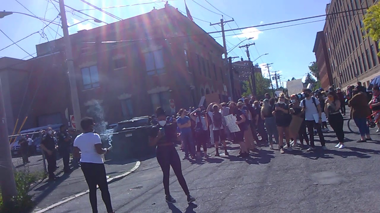 George Floyd protest Albany NY video 3 - YouTube