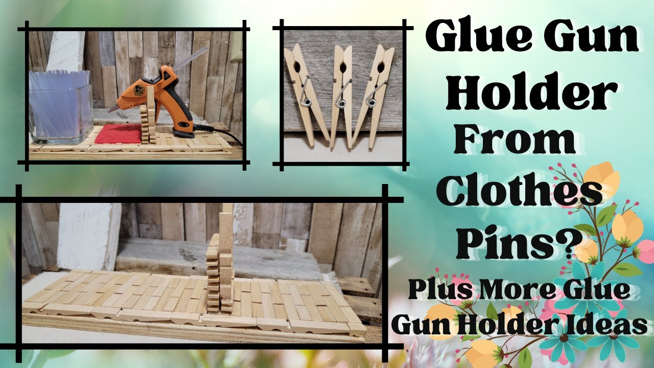 Hot Glue Gun Holder Regular & Mini Original Wood Stand Organizer Floral  Crafts