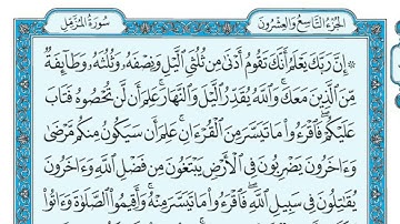 سورة المزمل كاملة مكتوبة القارئ ماهر المعيقلي (بدون اعلانات)