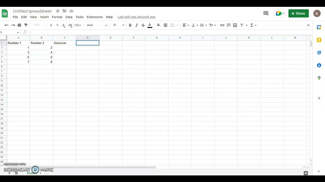 Mathematical operators used in Google Sheets YouTube