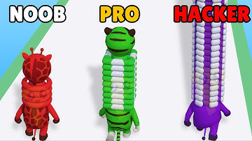 NOOB vs PRO vs HACKER in Long Neck Run 3D