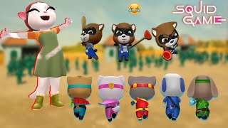 Talking Tom Hero Dash~🚩🚦SQUID GAME FUNNY-😡Raccoons screenshot 3