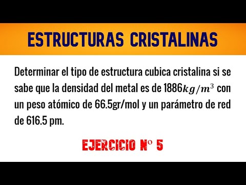 Video: ¿Qué metal cristaliza en una estructura cúbica simple?