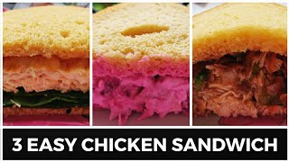 3 EASY CHICKEN SANDWICH RECIPES !! ( high protein ) 🇮🇳