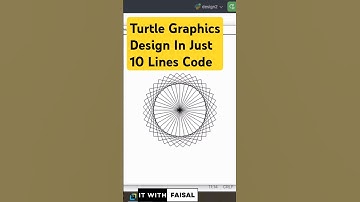 Python Turtle Graphics Design In Just 10 Lines Code #pythonturtle #pythonlearning #python #turtle
