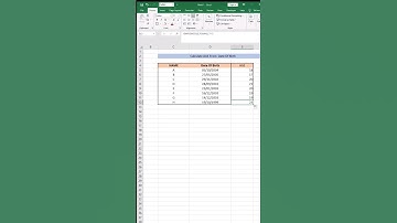 How to Calculate AGE from DOB in Excel ||#short #shorts #exceltips #exceltipshindi